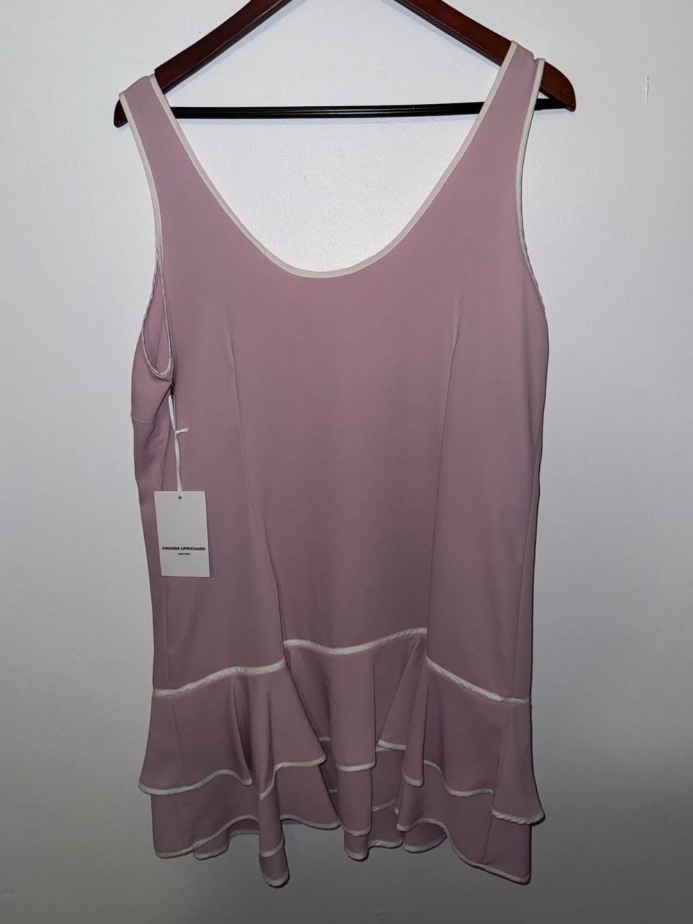 Amanda Uprichard Dusty Rose Pink Scoop Neck Top